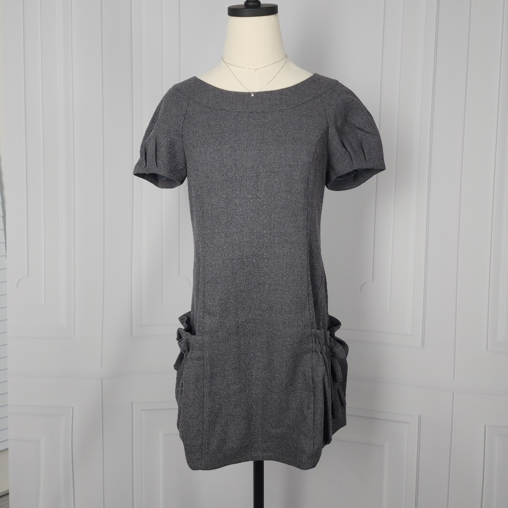 NWT Burberry Blue Label Gray Wool Dress with Ribbon Detail 𓆩♡𓆪 - Picture 2 of 9